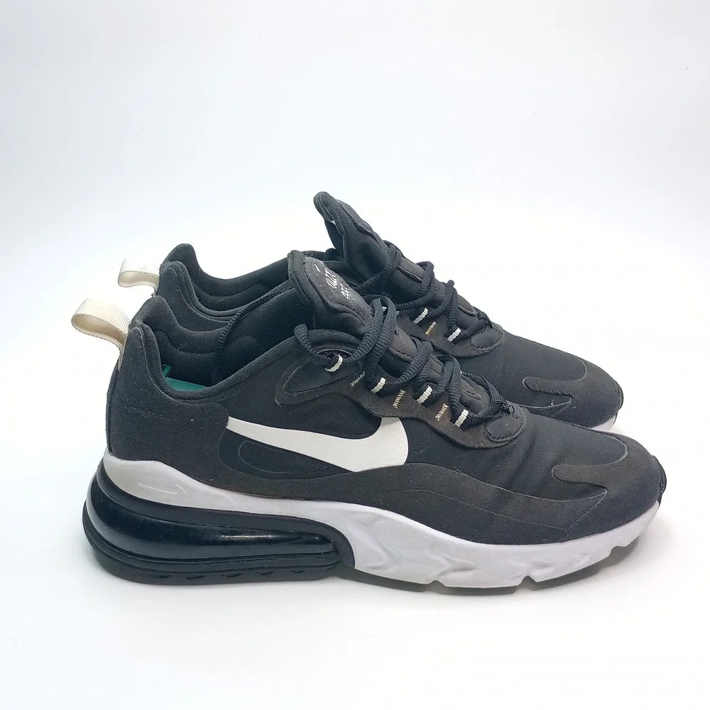 Nike Air Max 270 React Black White Sneakers CI3899-002 Womens Size 8 - Picture 5 of 9